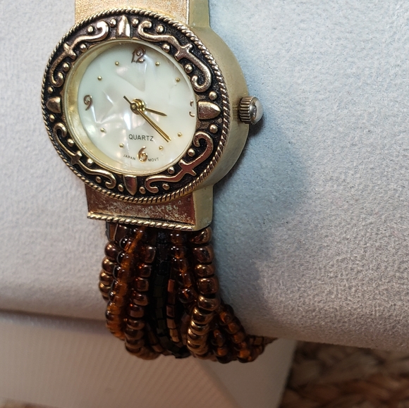 Seed Bead Bracelet Style Watch - Picture 2 of 8